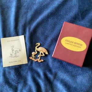 Limited edition flamingo brooch